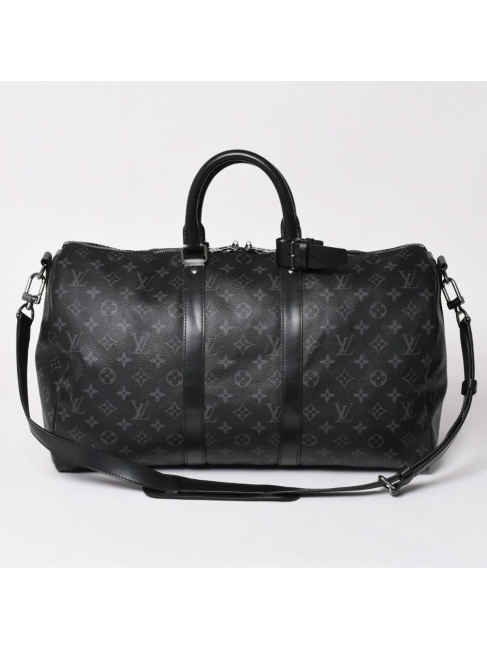 Louis Vuitton Keepall Bandouliere 45 Boston Bag Monogram Eclipse Black